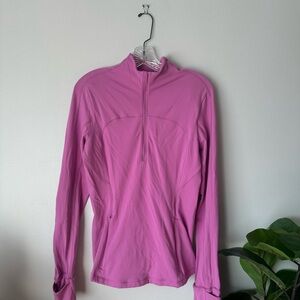 Lululemon Run Briskly 1/2 Zip Magenta Glow Jacket